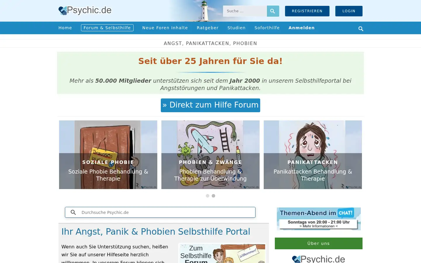 Screenshot of psychic.de