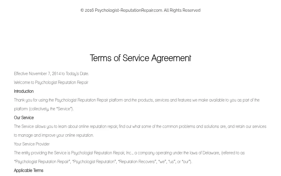 Screenshot of psychologist-reputation.com