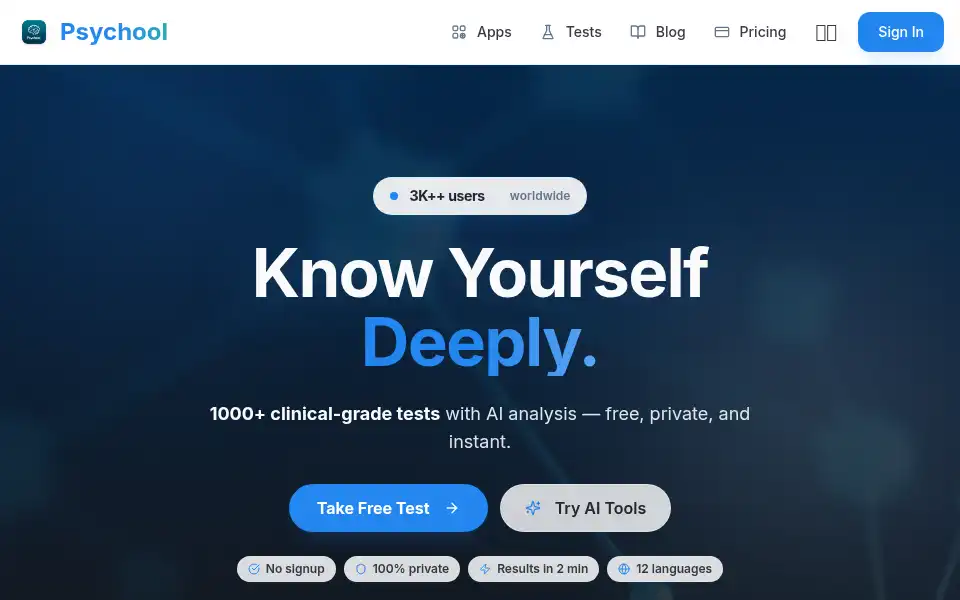 Screenshot of psychool.com