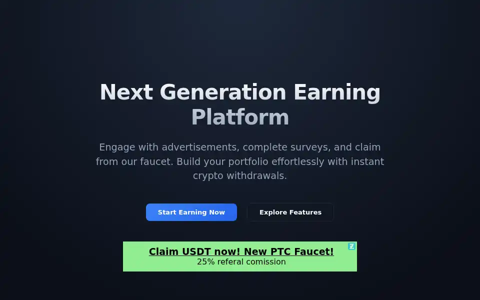 Screenshot of ptc4btc.com