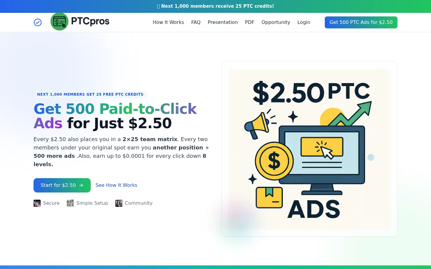 Screenshot of ptcpros.com