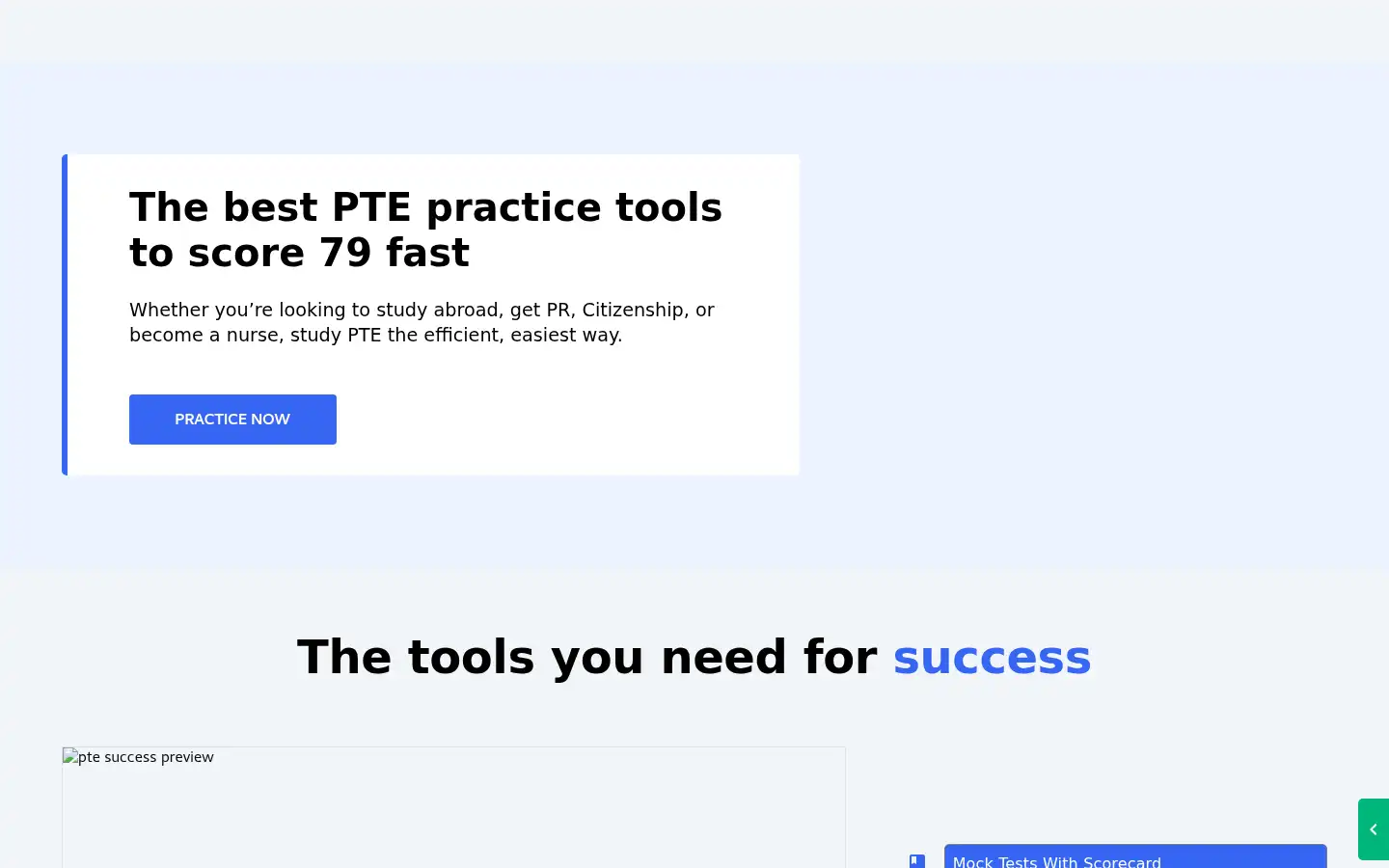 Screenshot of ptesuccess.com.au