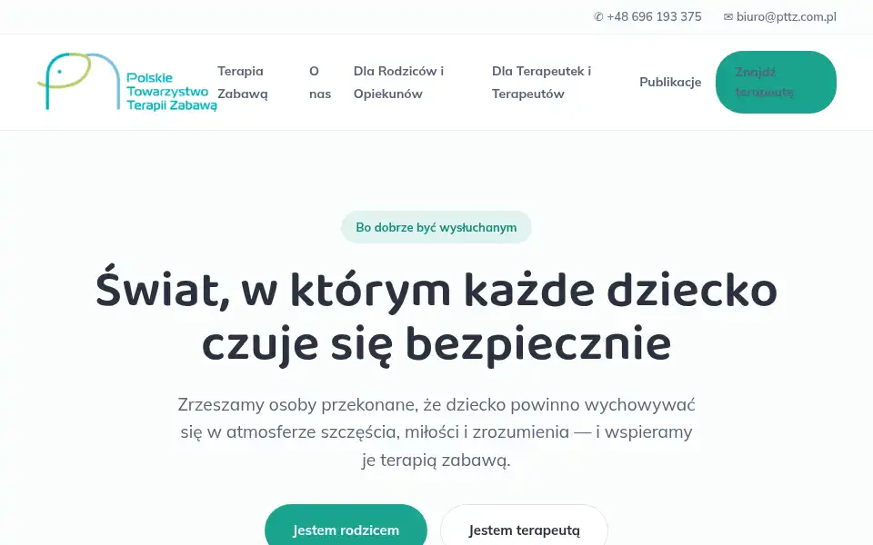 Screenshot of pttz.org.pl