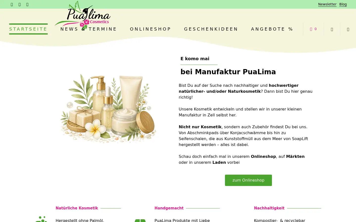 Screenshot of pualima.de