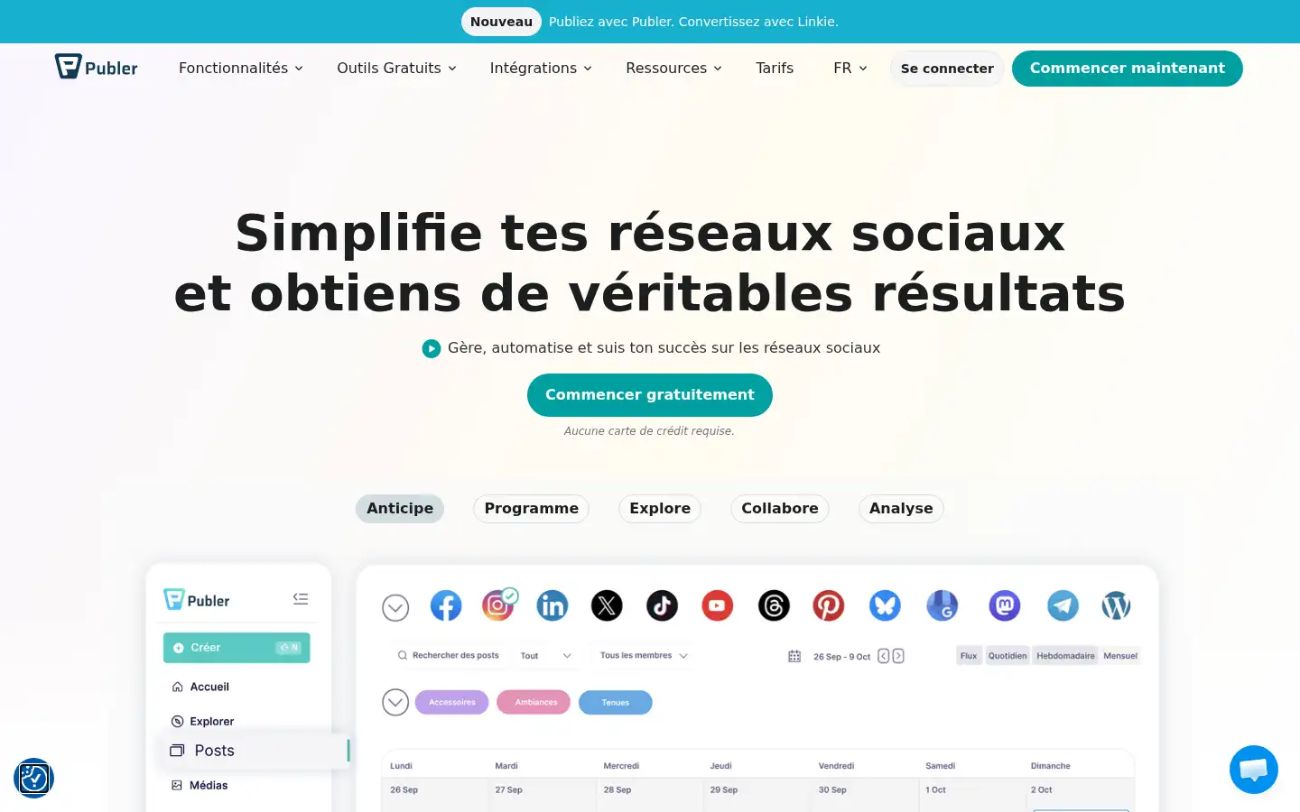 Screenshot of publer.com