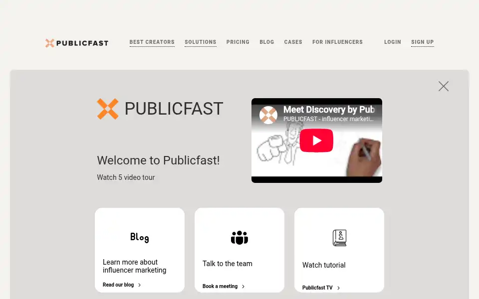 Screenshot of publicfast.com