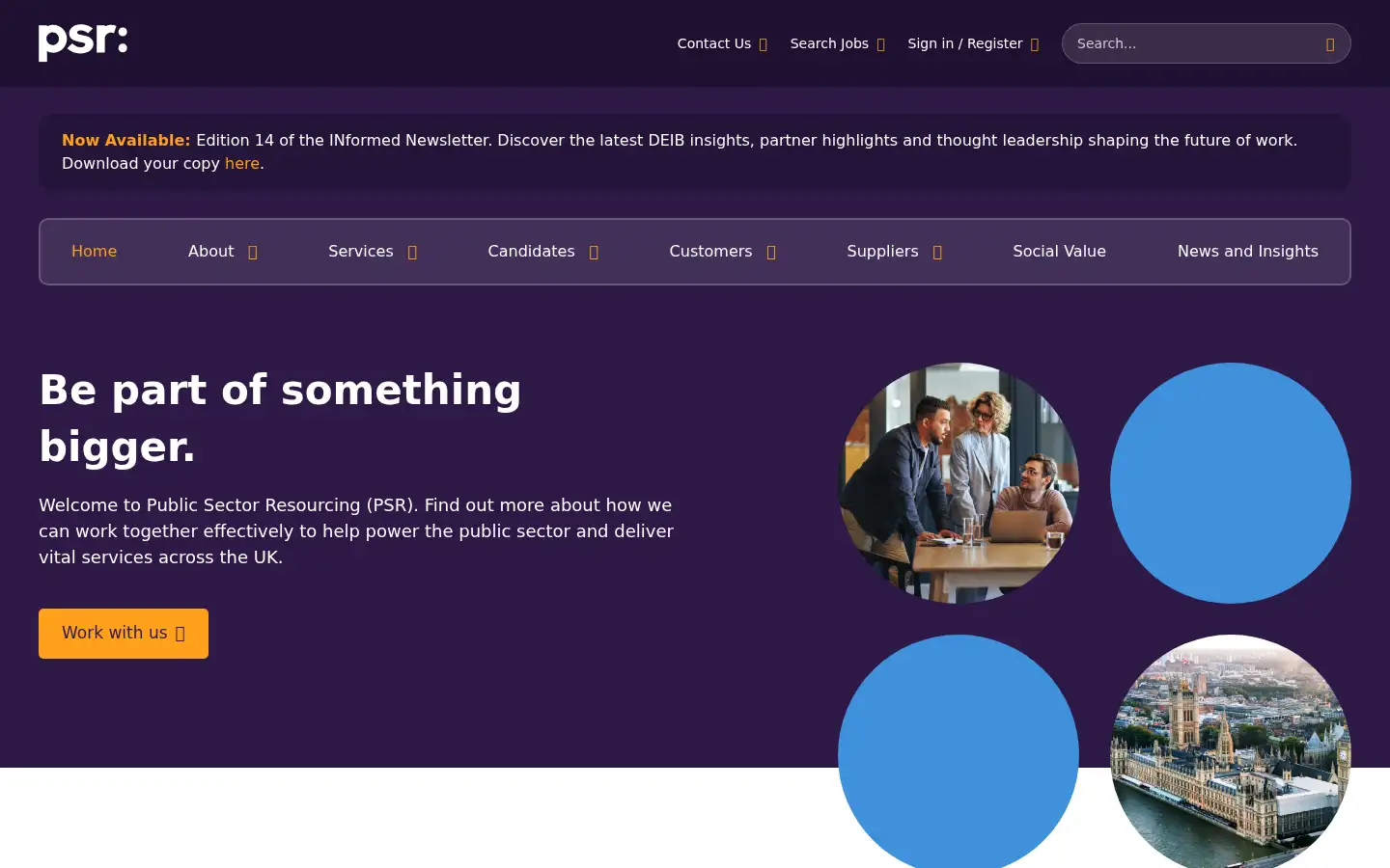 Screenshot of publicsectorresourcing.co.uk