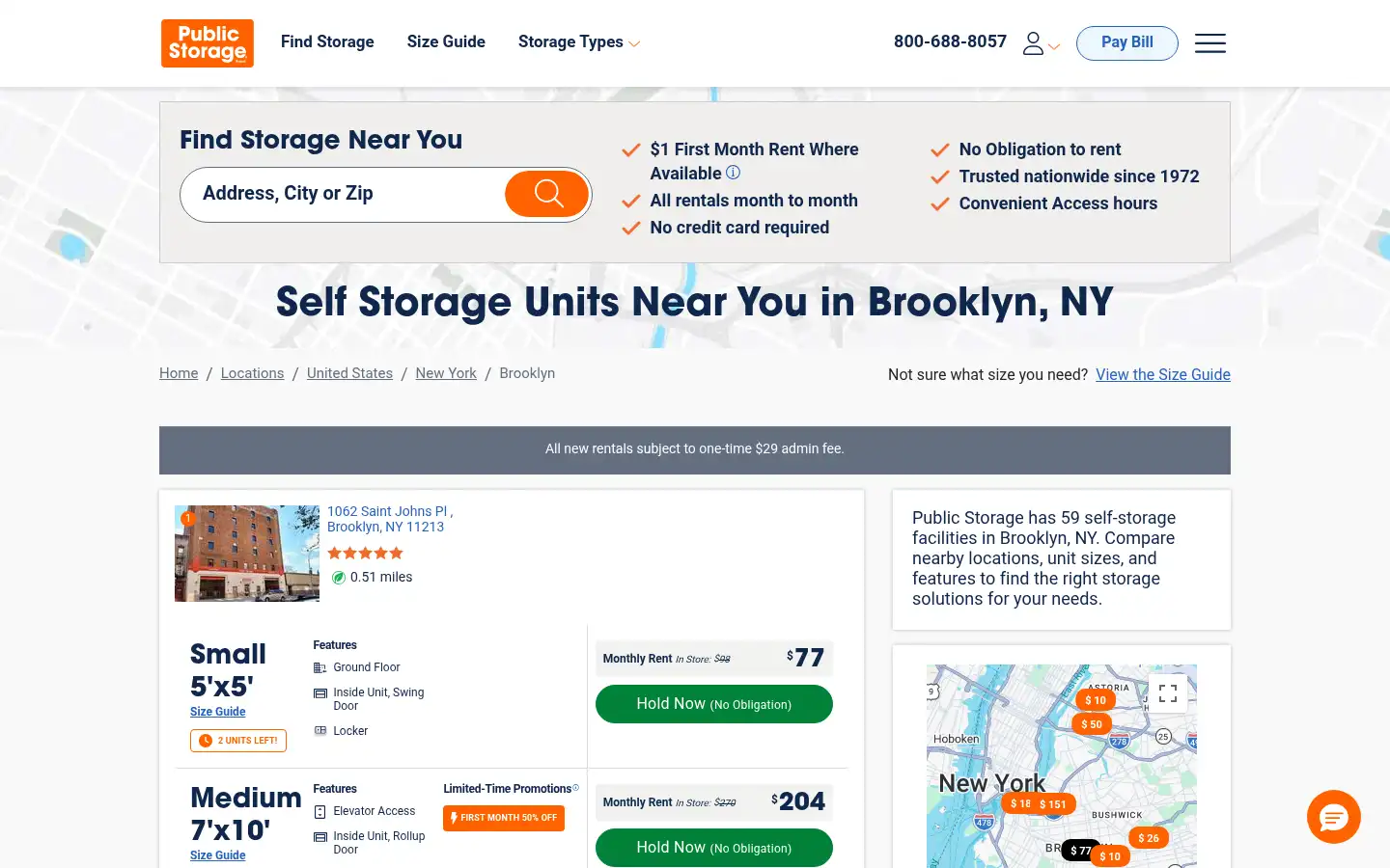Screenshot of publicstoragereviews.com