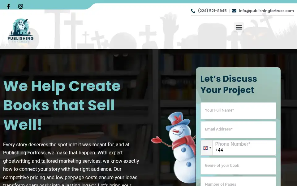 Screenshot of publishingfortress.com