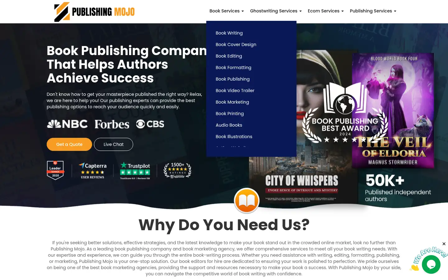 Screenshot of publishingmojo.com