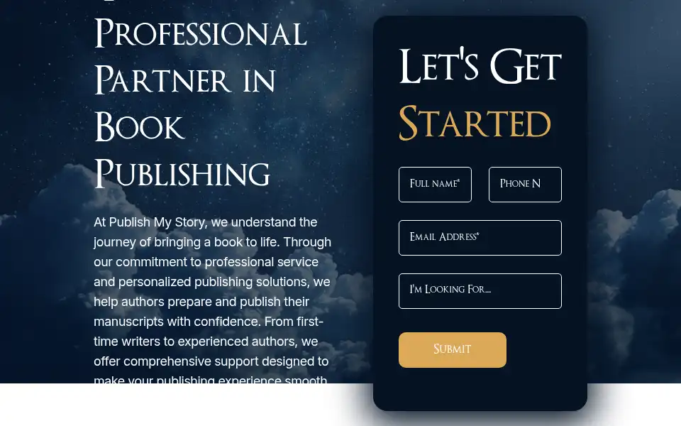 Screenshot of publishmystory.co