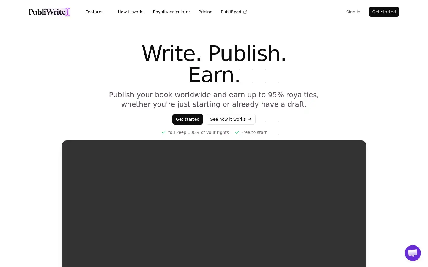 Screenshot of publiwrite.com