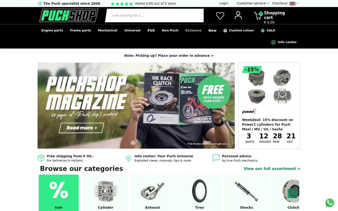 Screenshot of puchshop.de