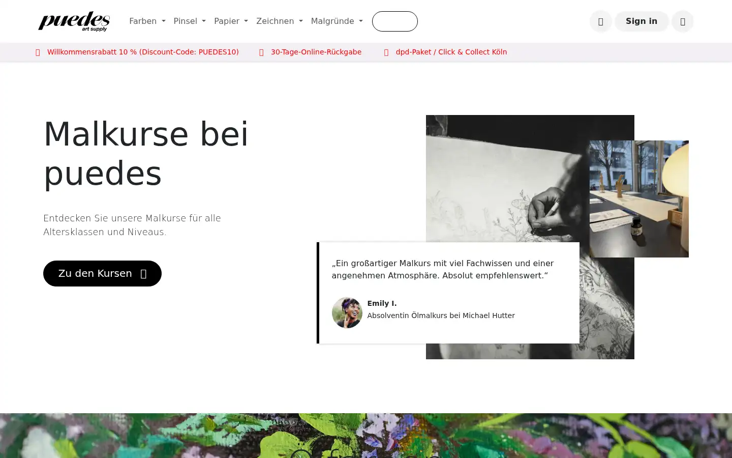 Screenshot of puedesart.com