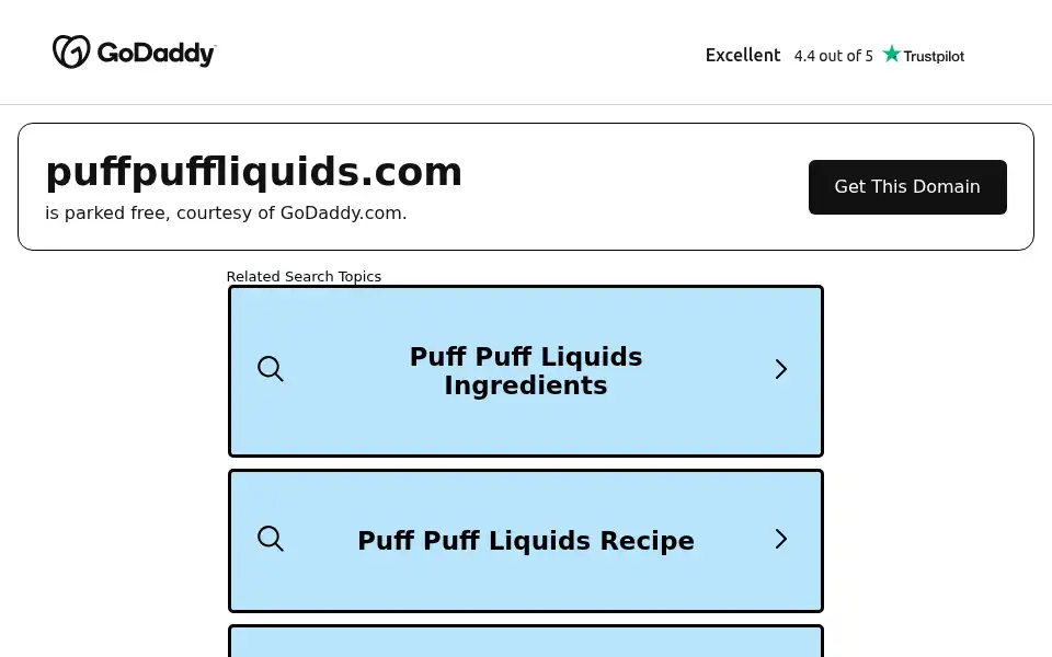 Screenshot of puffpuffliquids.com
