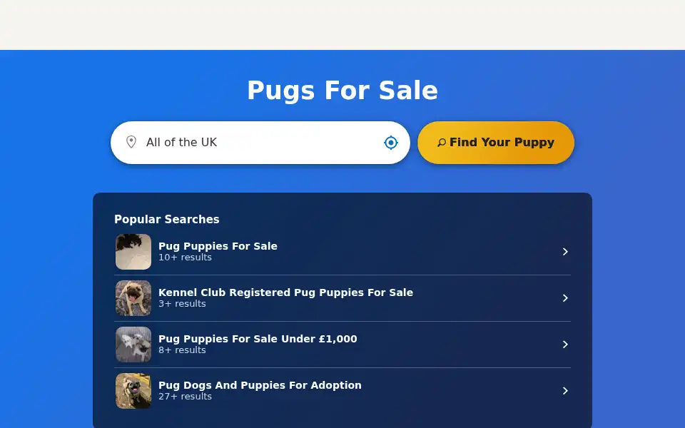 Screenshot of pug-owners.co.uk