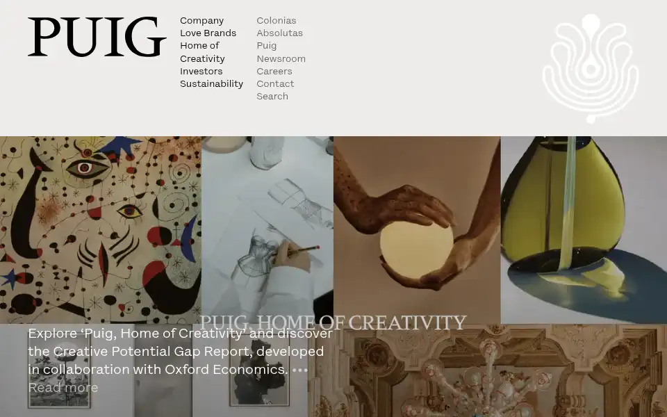 Screenshot of puig.com