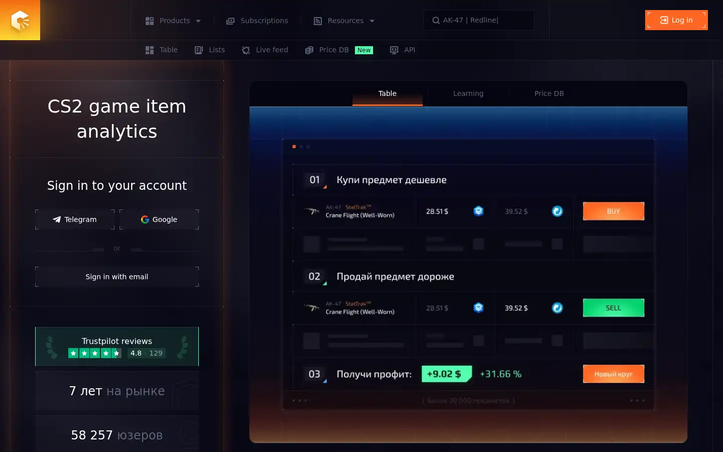 Screenshot of pulse.tradeon.space