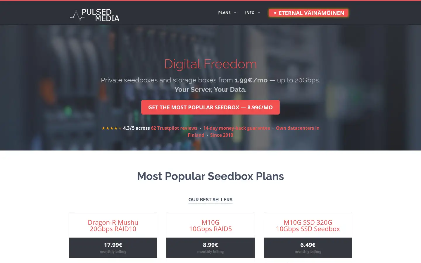 Screenshot of pulsedmedia.com