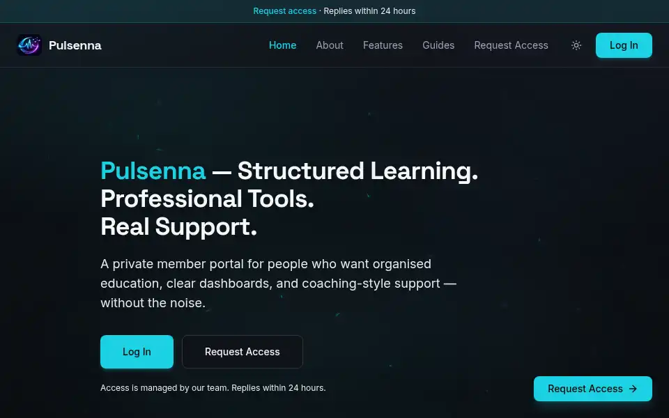 Screenshot of pulsenna.com