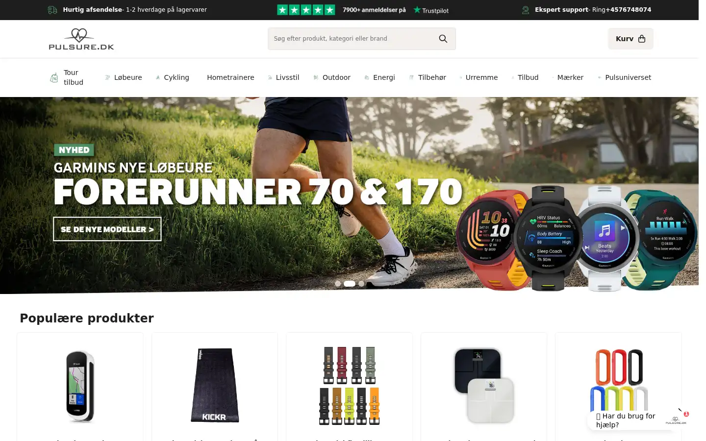 Screenshot of pulsure.dk