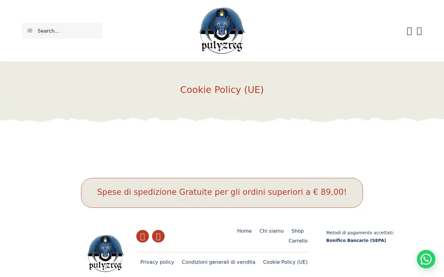 Screenshot of pulyztcg.com