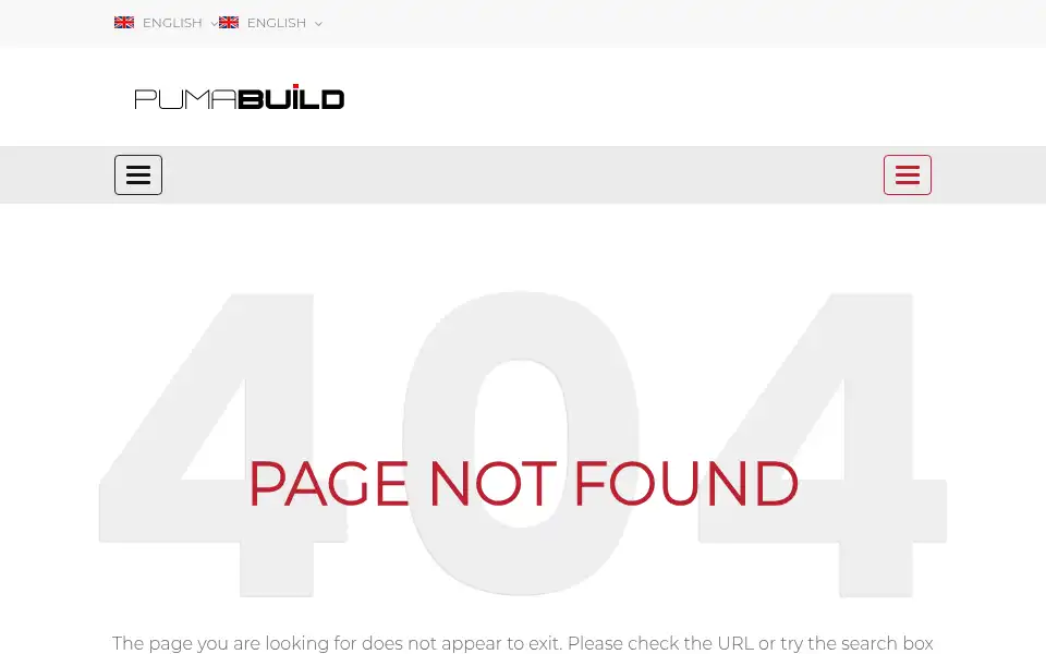 Screenshot of pumabuild.co.uk