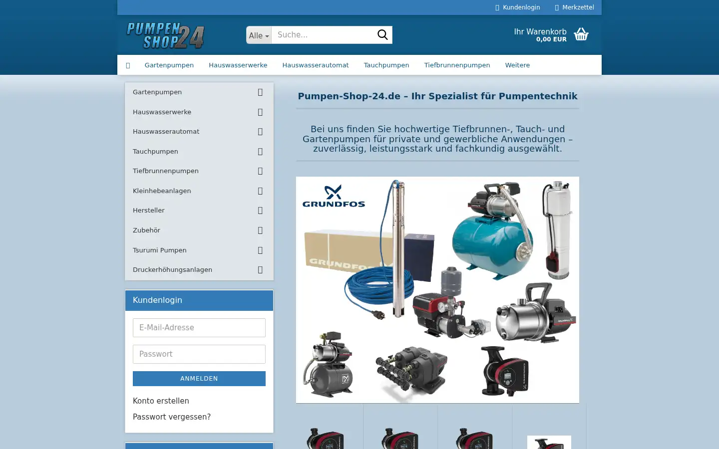 Screenshot of pumpen-shop-24.de