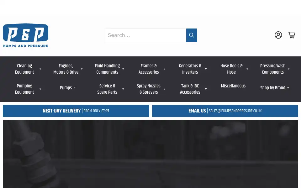 Screenshot of pumpsandpressure.co.uk