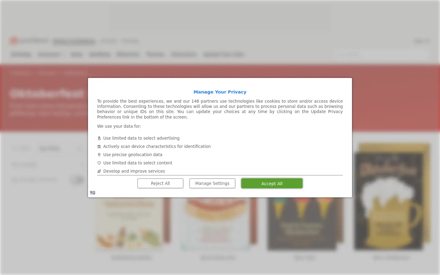 Screenshot of punchbowl.com