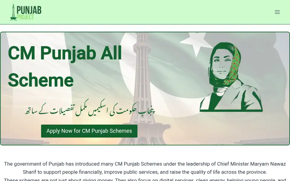 Screenshot of punjabprojects.com.pk