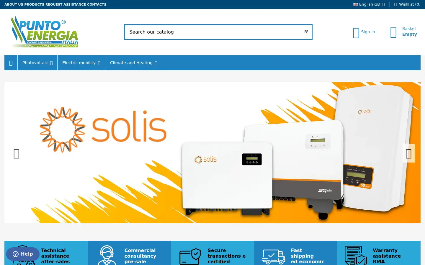 Screenshot of puntoenergiashop.it