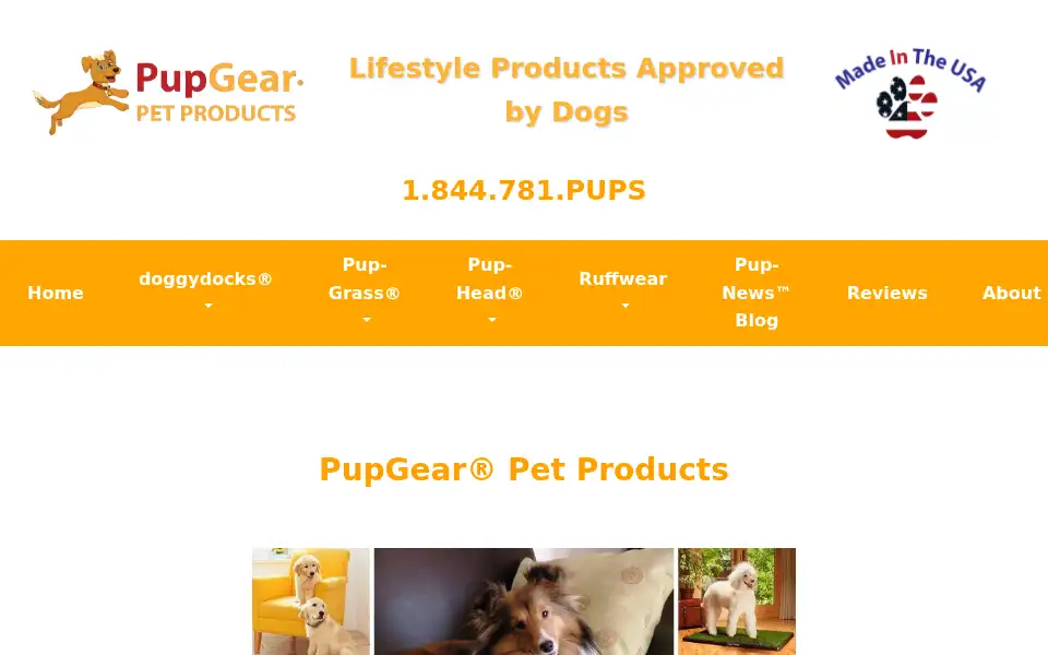 Screenshot of pupgearpetproducts.com