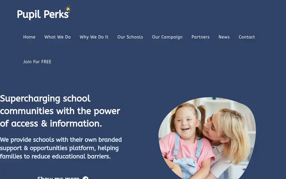 Screenshot of pupilperks.co.uk
