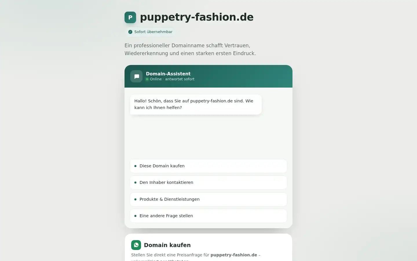 Screenshot of puppetry-fashion.de