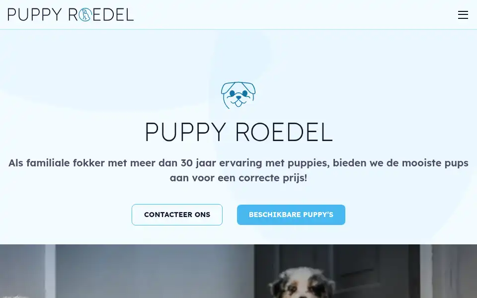 Screenshot of puppyroedel.be