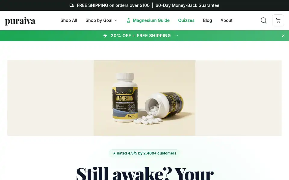 Screenshot of puraiva.com