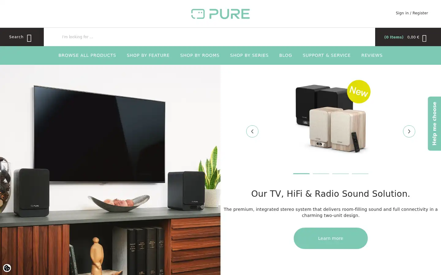 Screenshot of pure-audio.com
