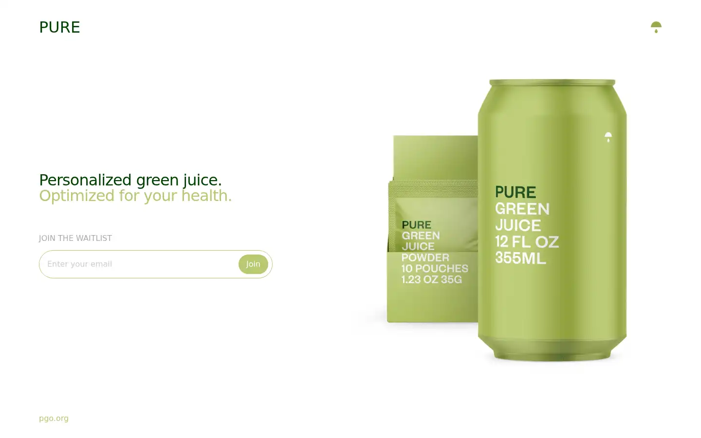 Screenshot of pure.com