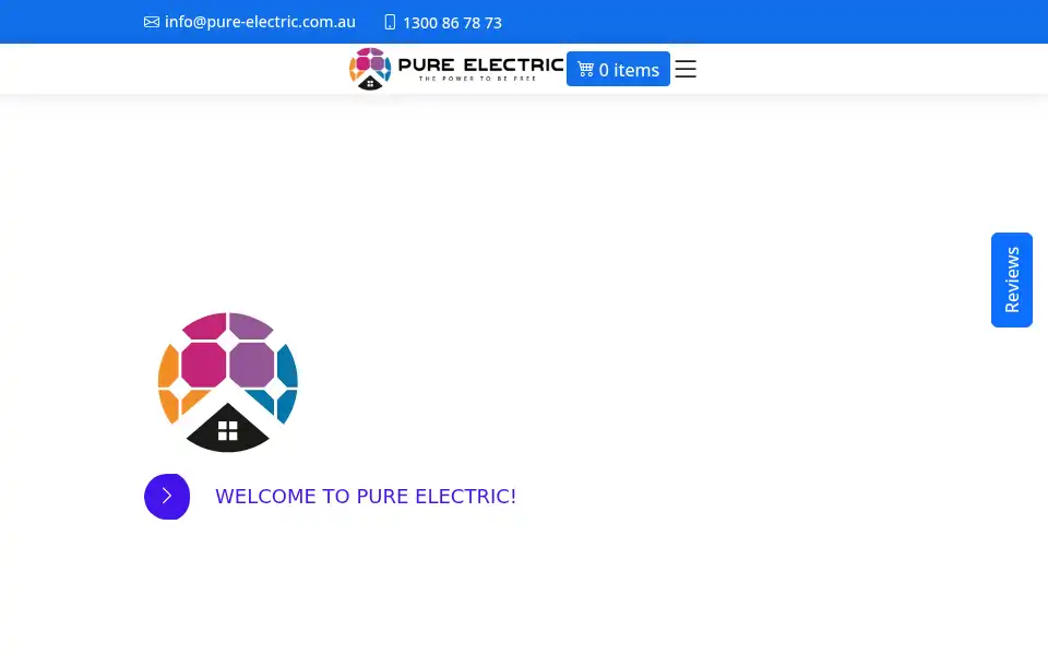 Screenshot of pure-electric.com.au