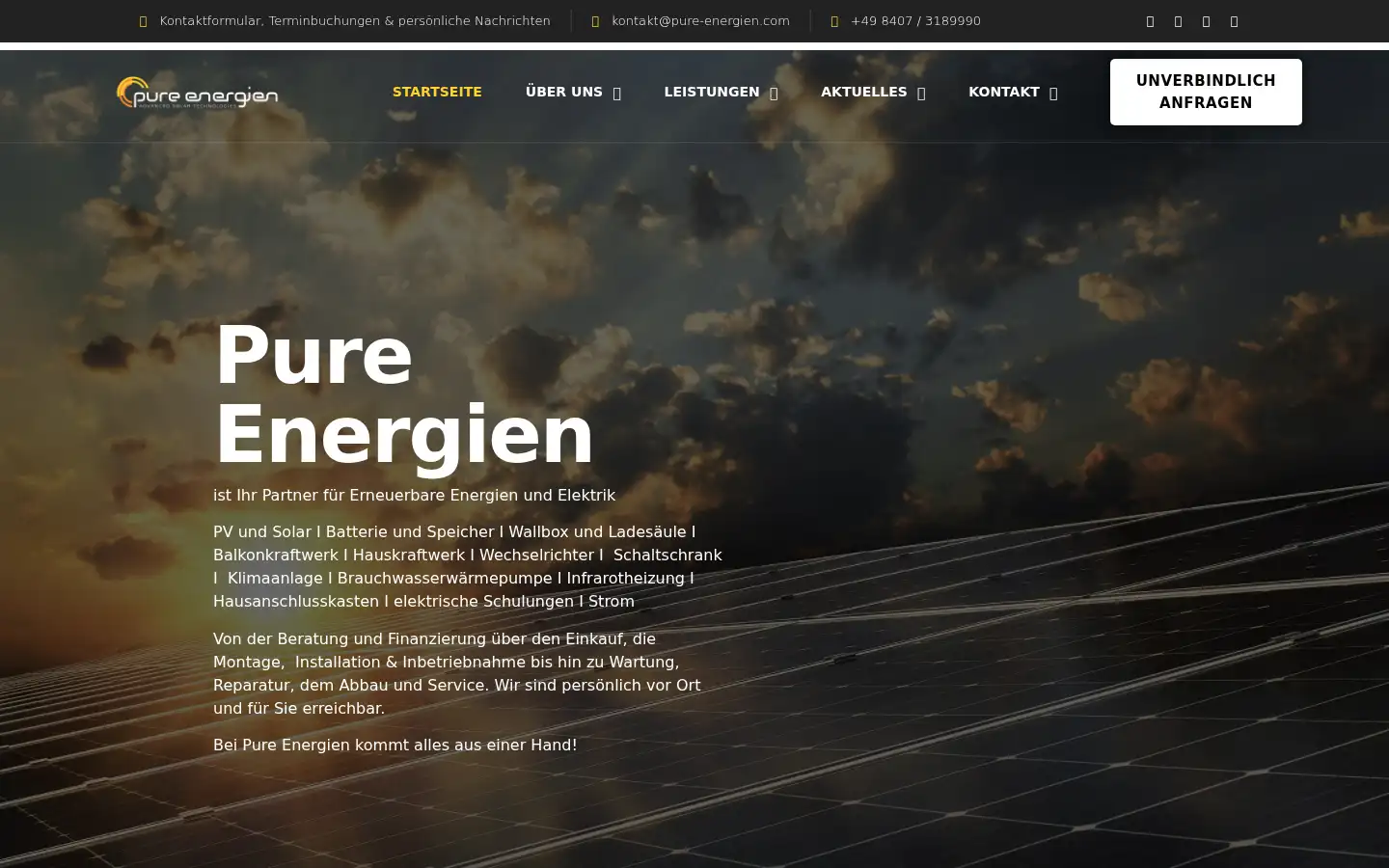 Screenshot of pure-energien.com