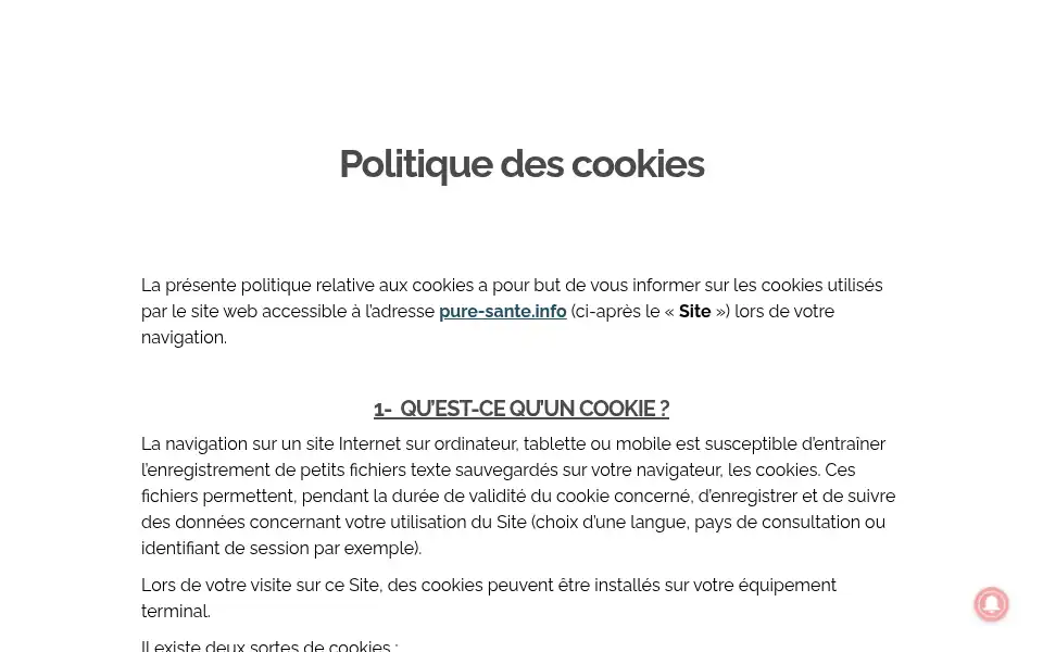 Screenshot of pure-sante.info