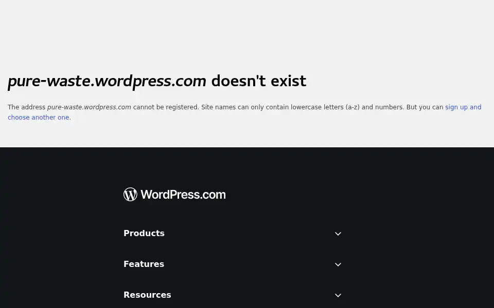 Screenshot of pure-waste.co.uk