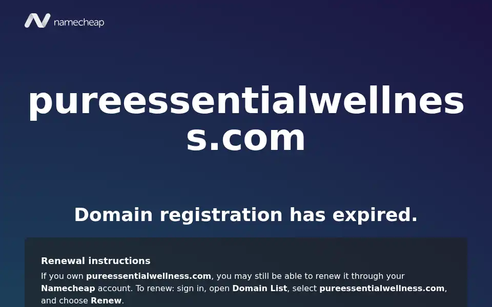 Screenshot of pureessentialwellness.com