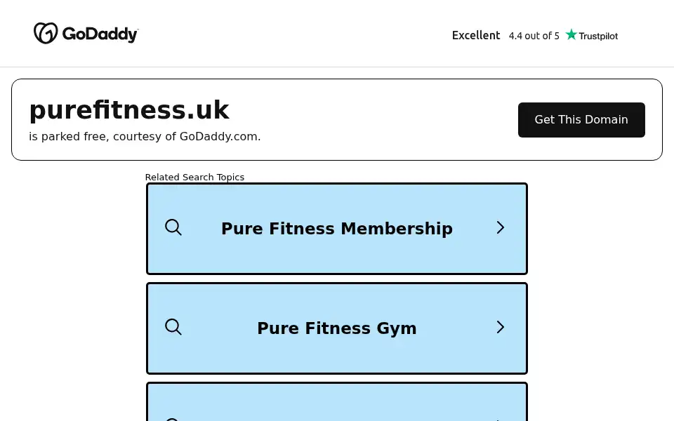 Screenshot of purefitness.uk