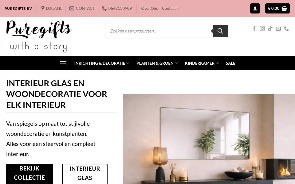 Screenshot of puregifts.nl