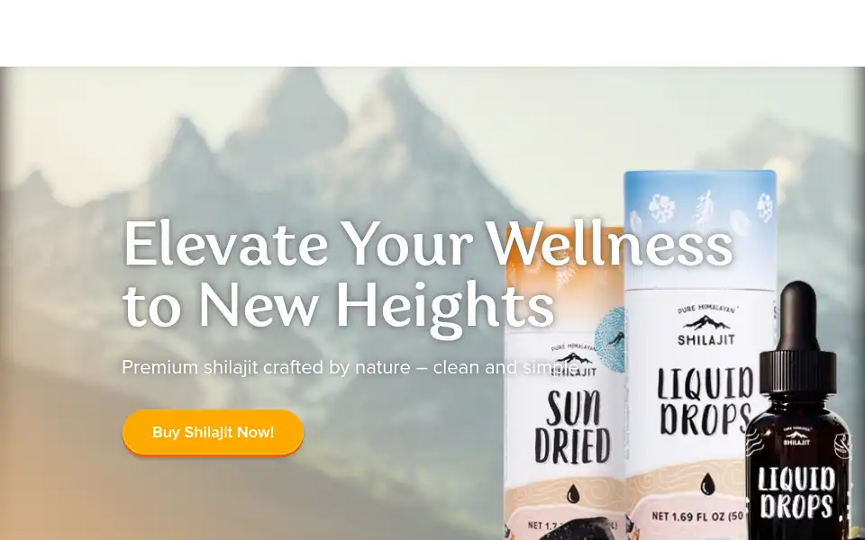 Screenshot of purehimalayanshilajit.com