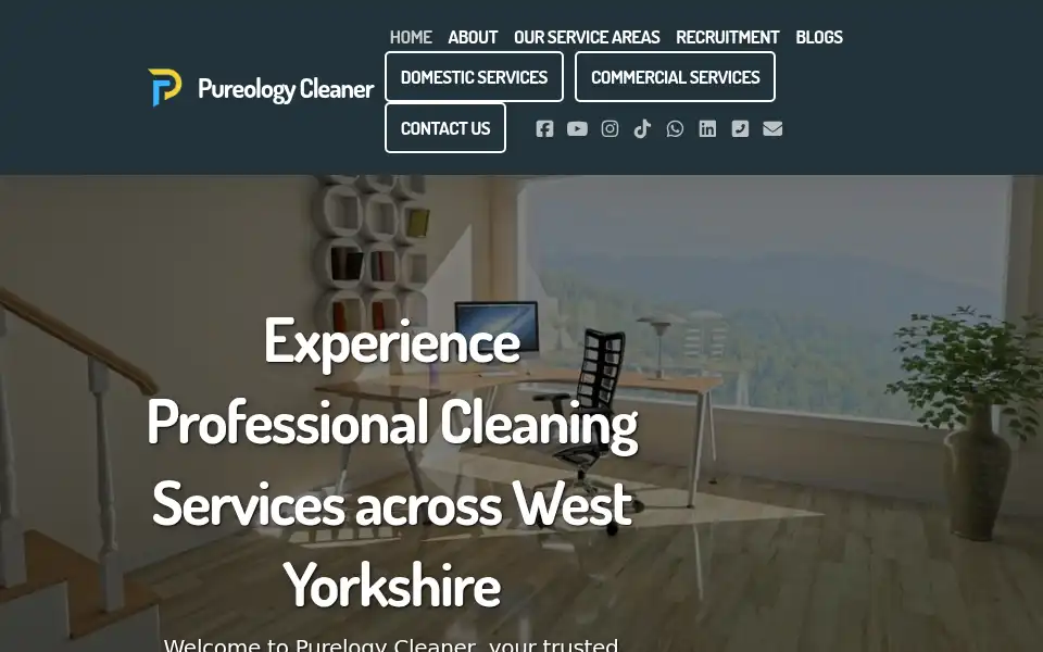 Screenshot of pureologycleaner.co.uk