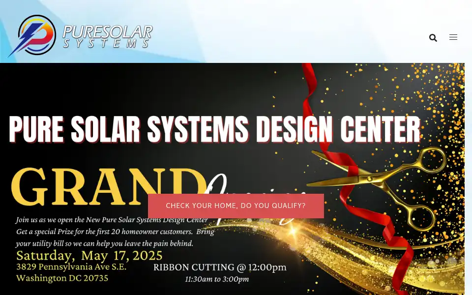 Screenshot of puresolarsystems.com
