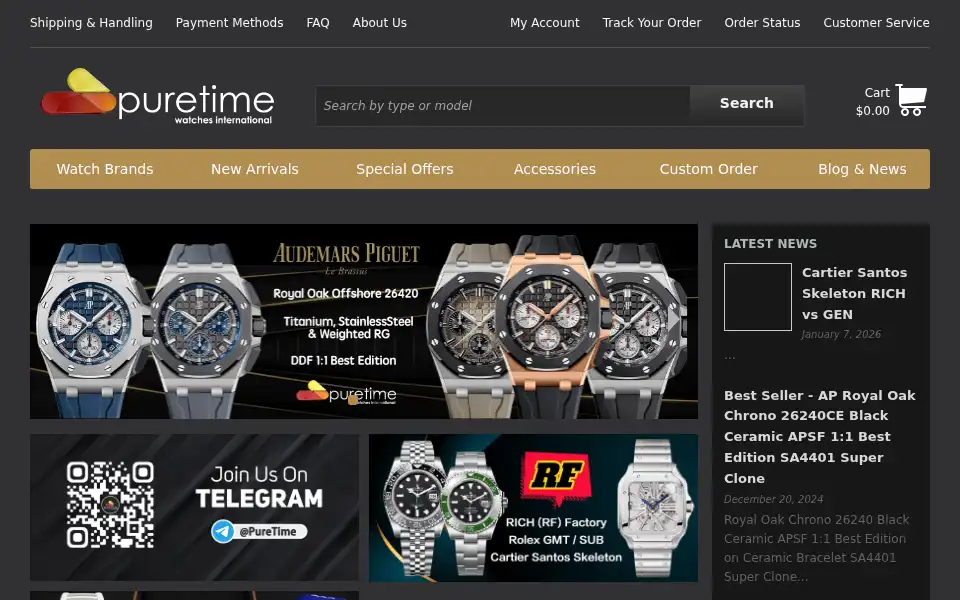 Screenshot of puretimewatch88.io
